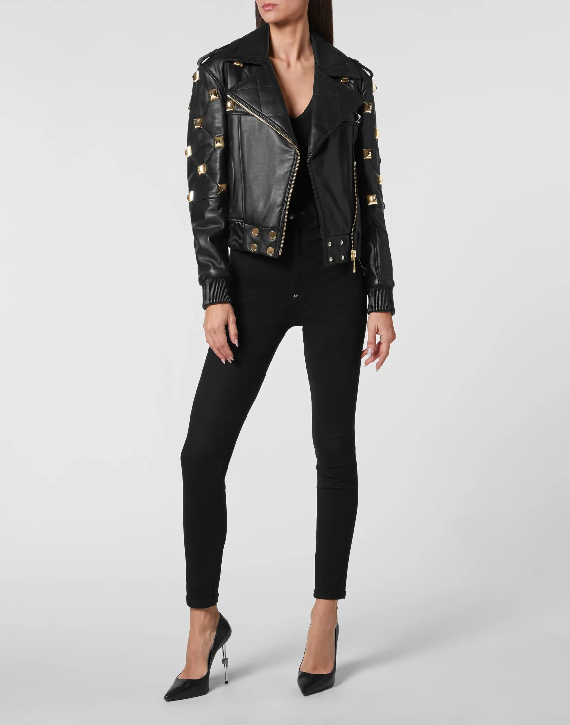 Leather Bomber, цвет: Черный