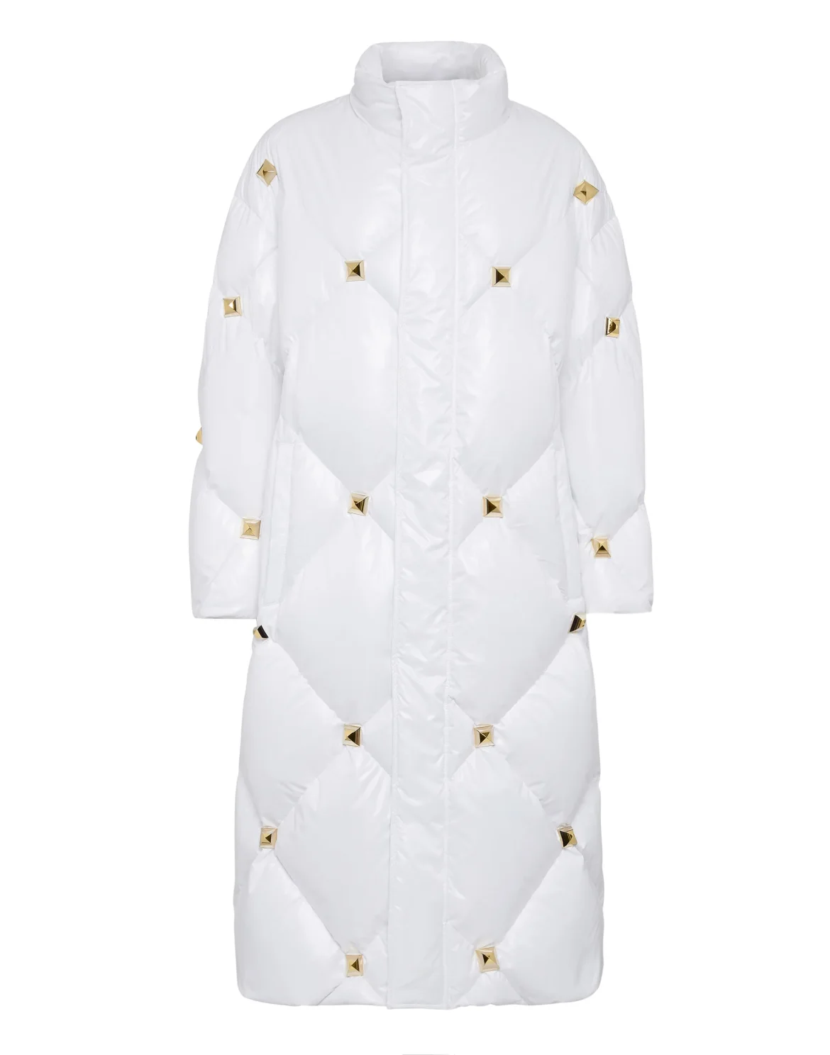Long Puffer Jacket Nylon shiny, цвет: Белый