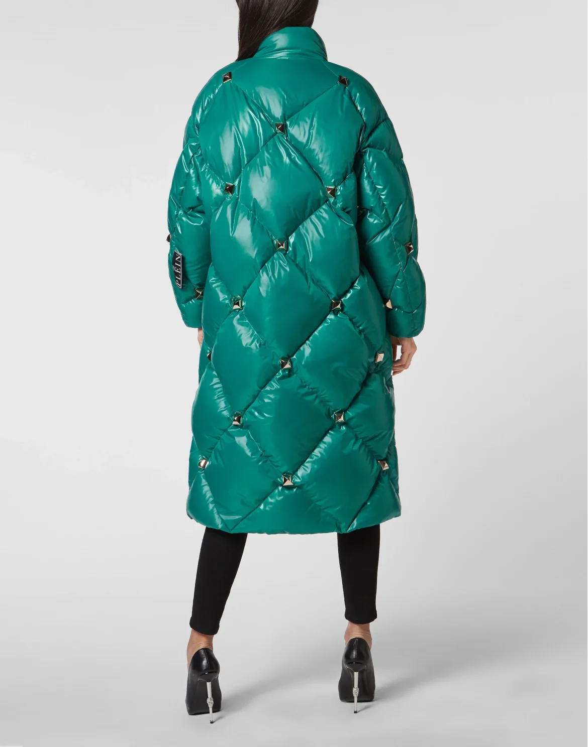 Long Puffer Jacket, цвет: Зеленый