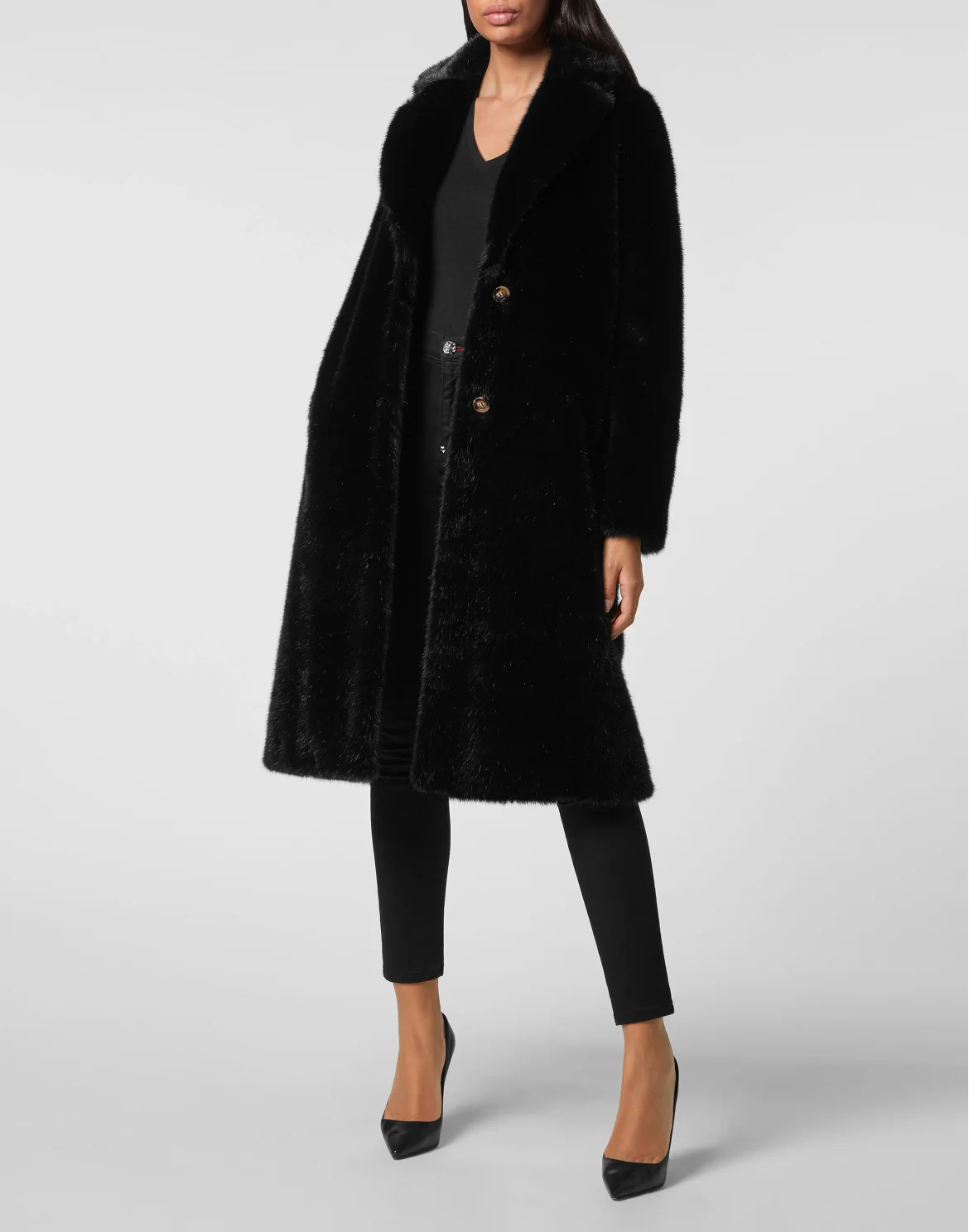 COAT LONG, цвет: Черный