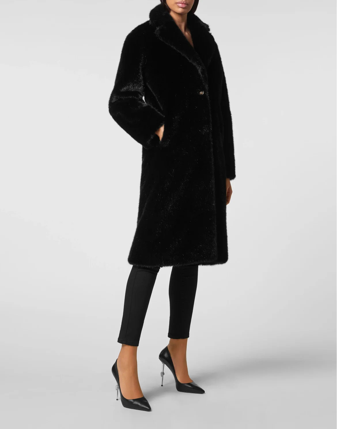 COAT LONG, цвет: Черный