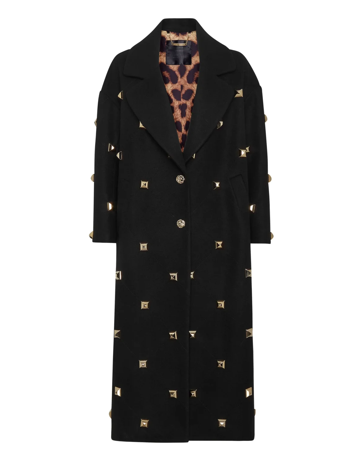 Oversize Coat Studs, цвет: Черный
