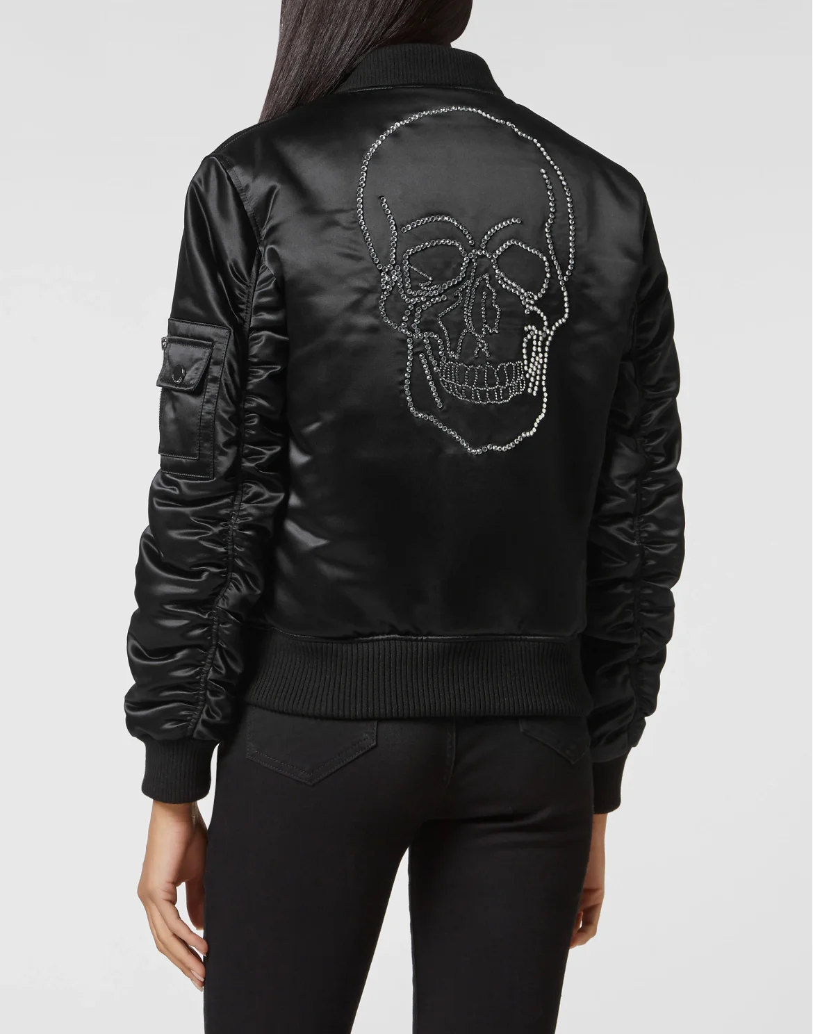 Nylon Bomber Oversize, цвет: Черный