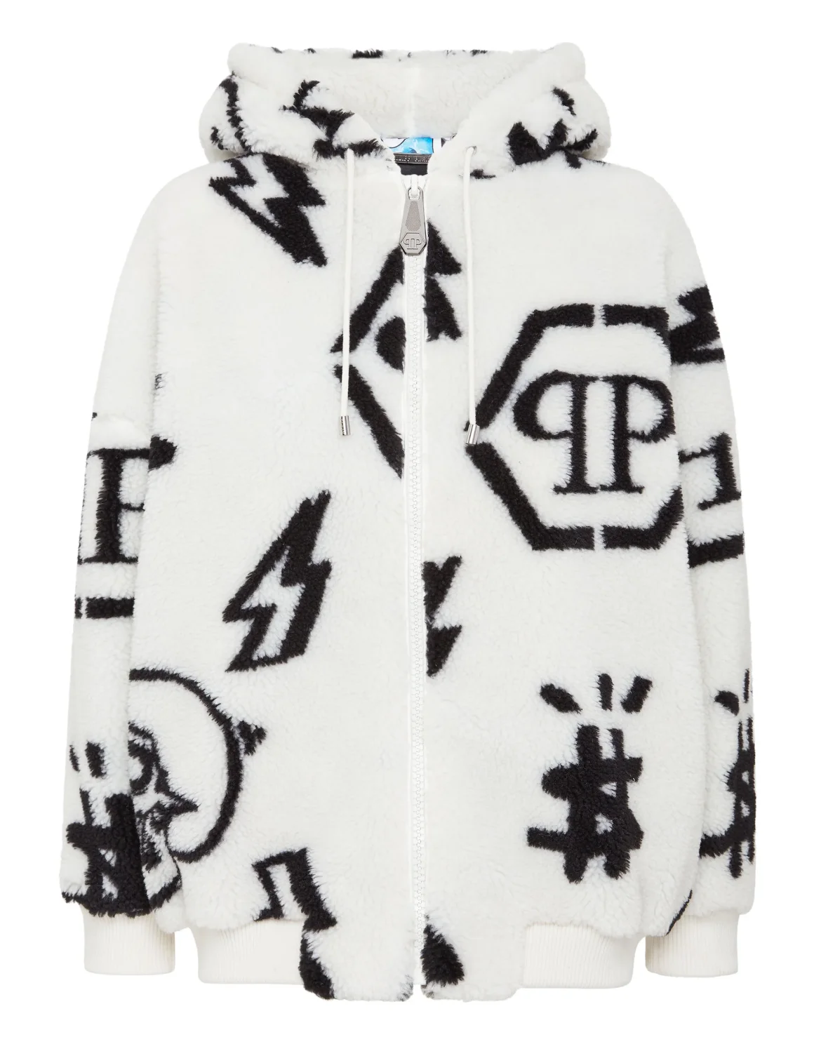 Eco fur Bomber Monogram, цвет: Белый