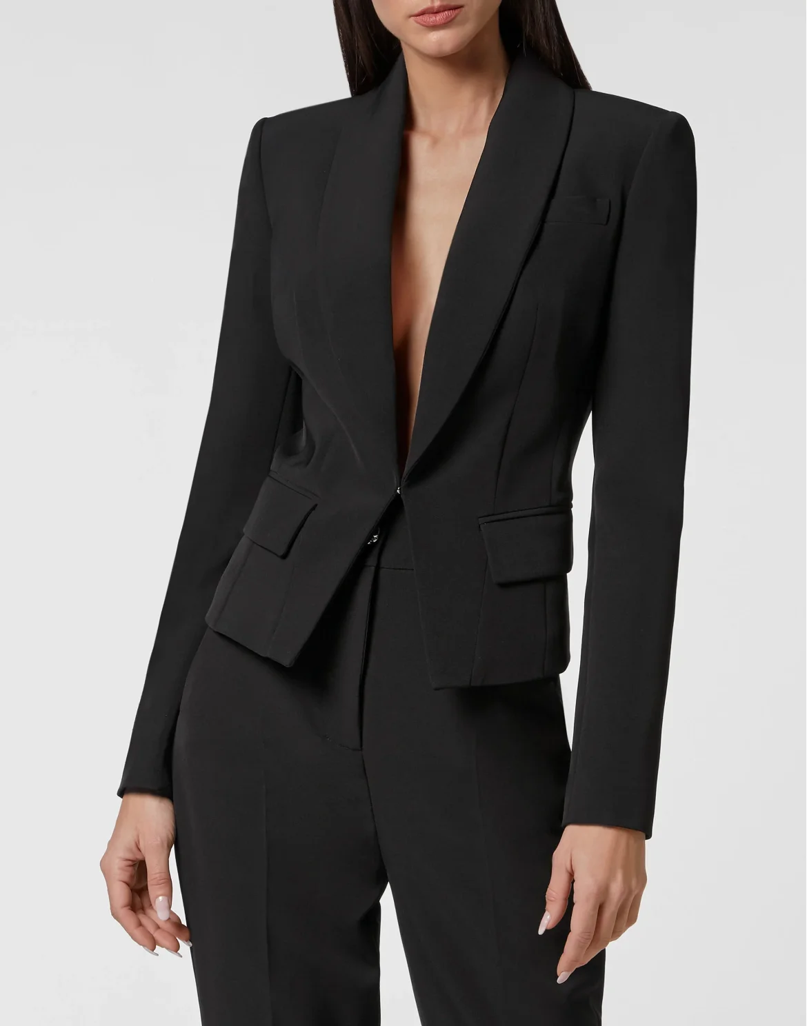 Fitted Blazer, цвет: Черный