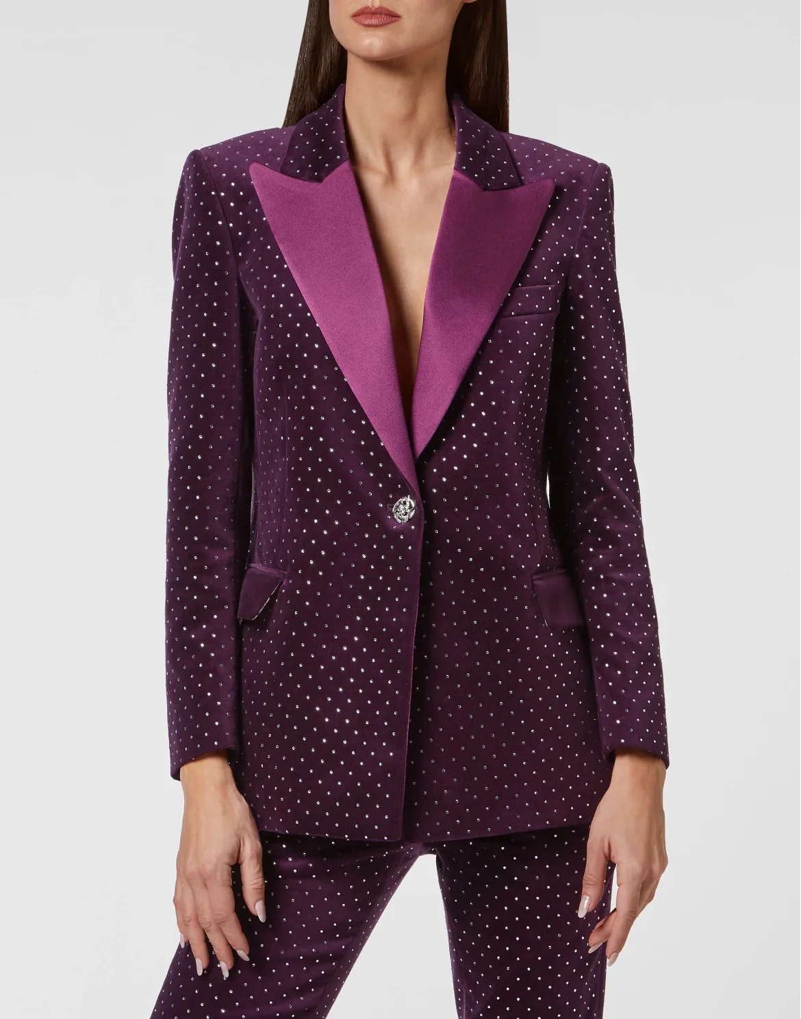 Blazer Man Fit with Crystals, цвет: Фиолетовый