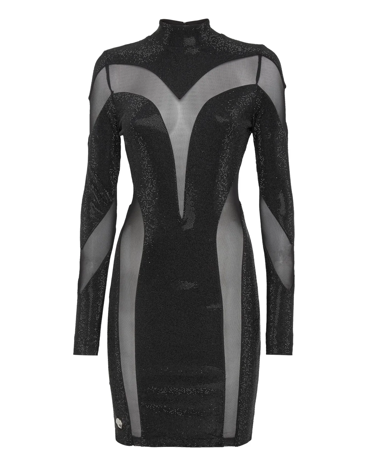 Mini Dress with Crystals, цвет: Черный