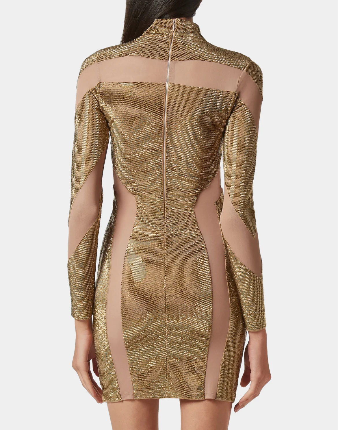 Mini Dress with Crystals, цвет: Золотой