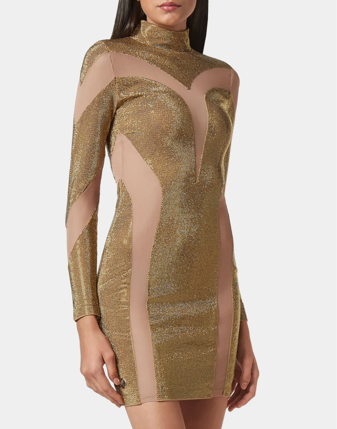 Mini Dress with Crystals, цвет: Золотой