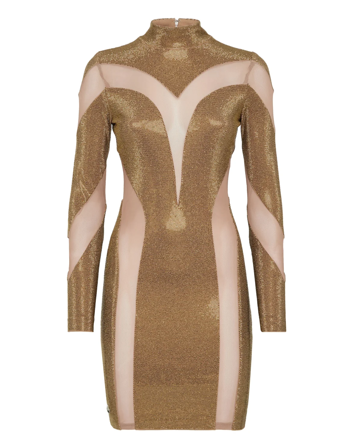 Mini Dress with Crystals, цвет: Золотой