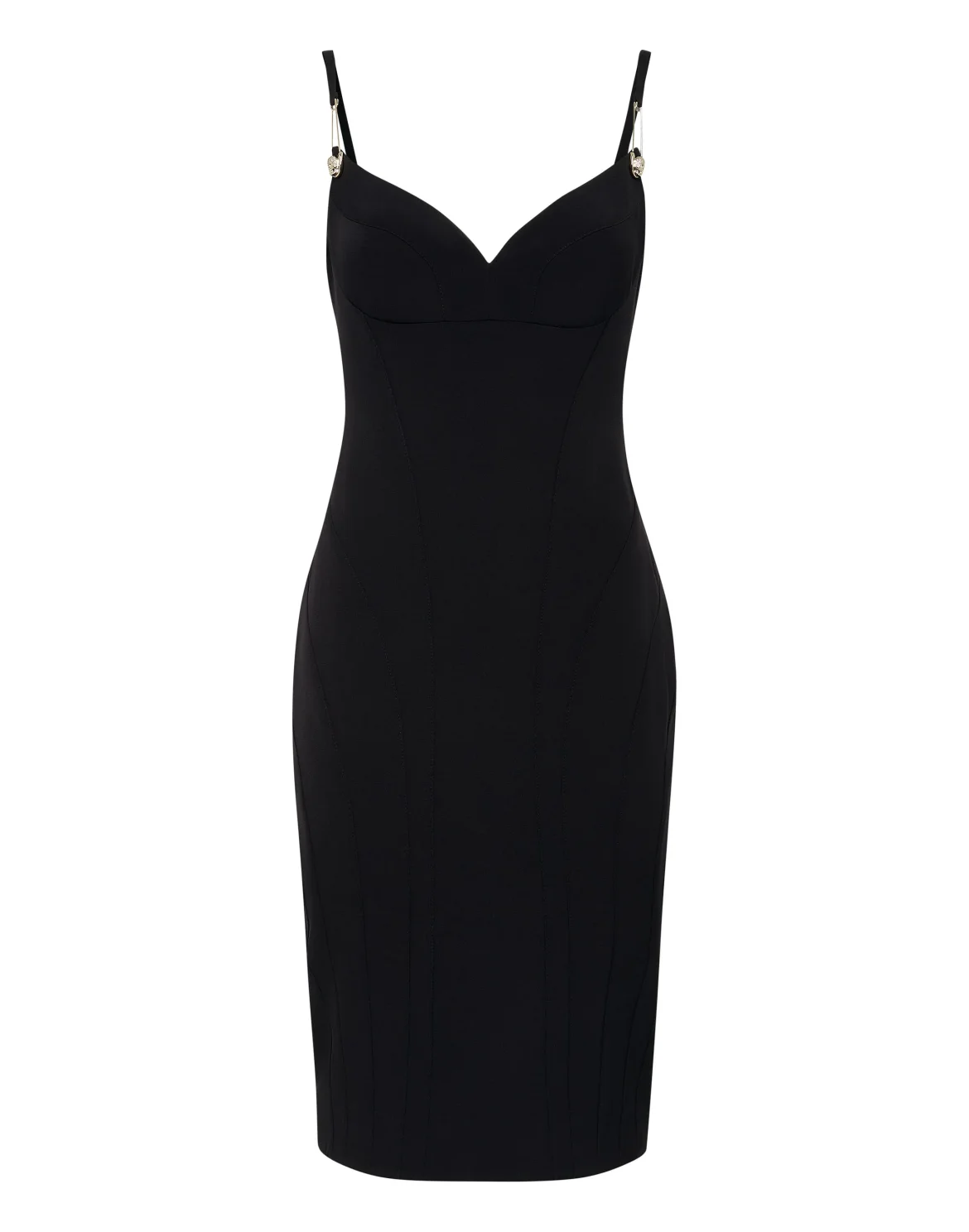 Cut Midi Dress, цвет: Черный