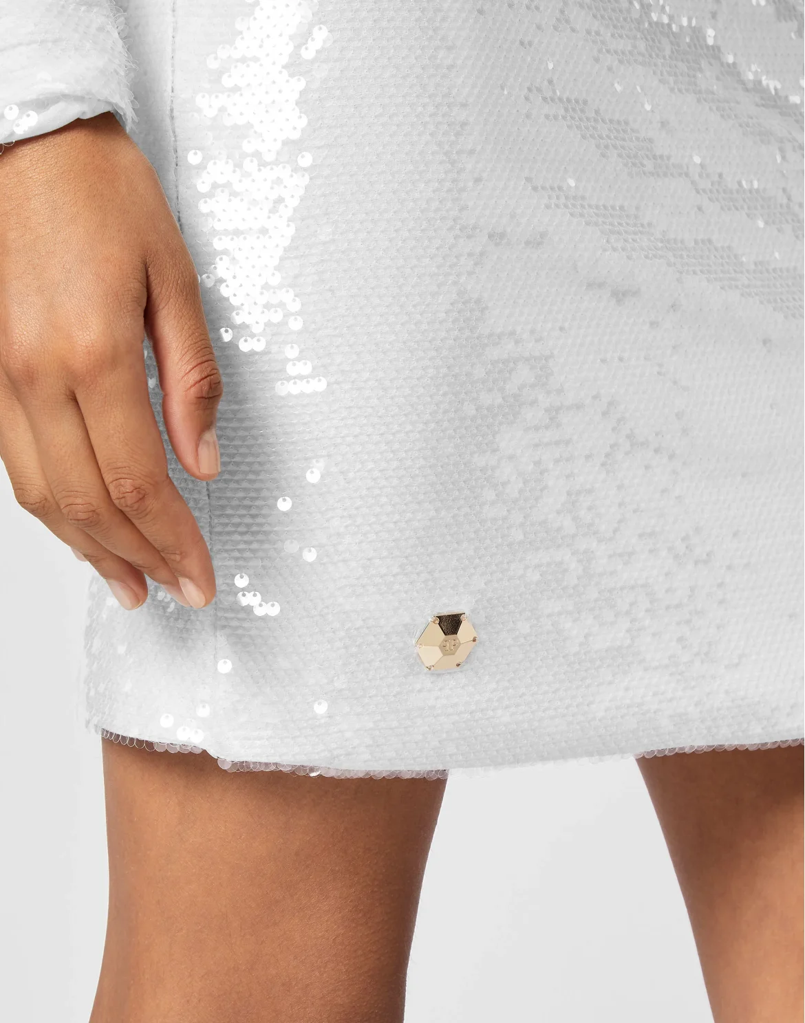Mini Dress with Crystals, цвет: Белый