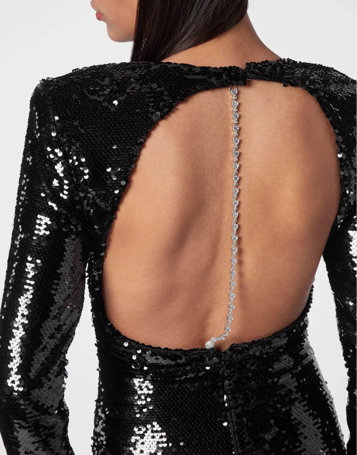 Mini Dress with Crystals, цвет: Черный