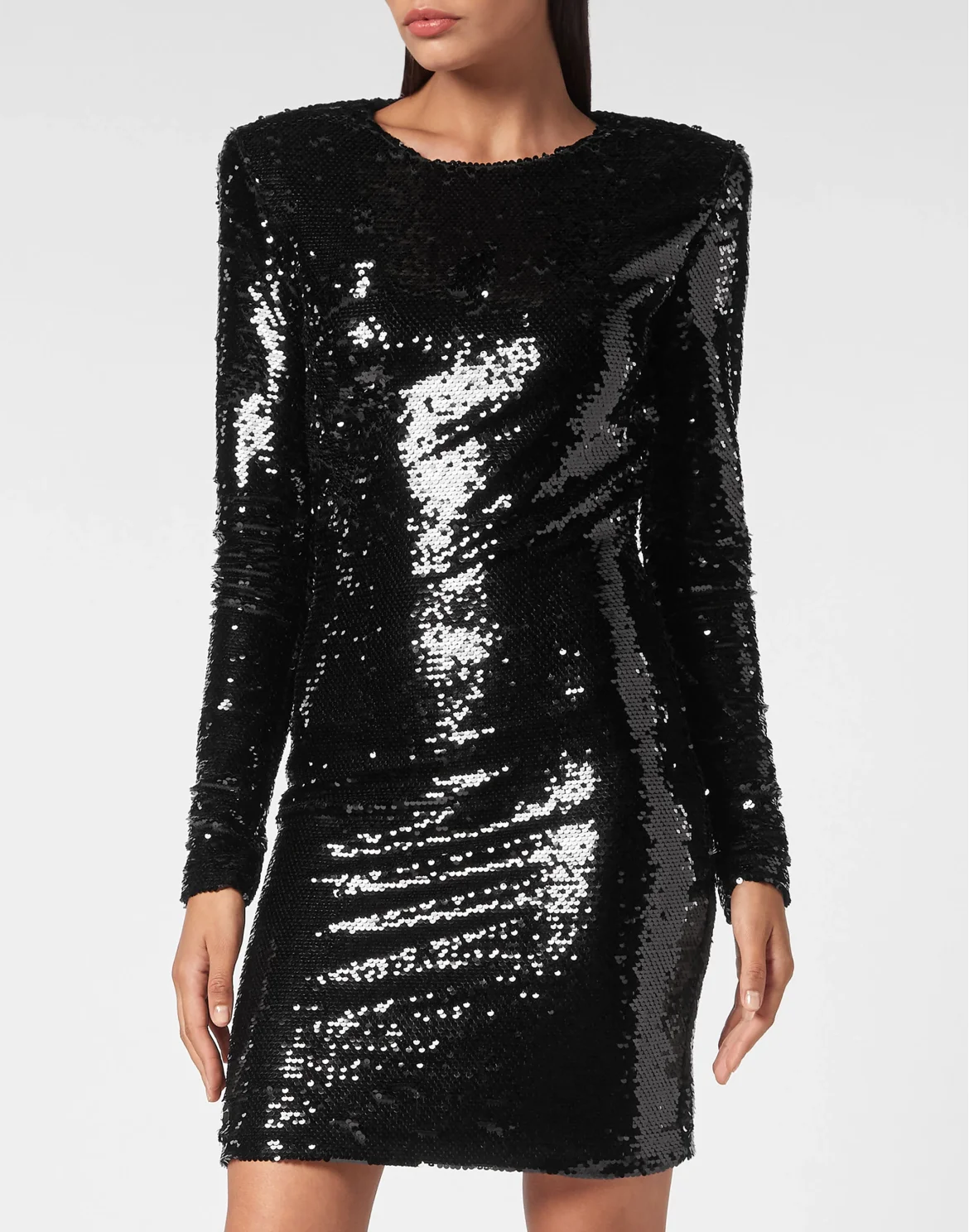 Mini Dress with Crystals, цвет: Черный