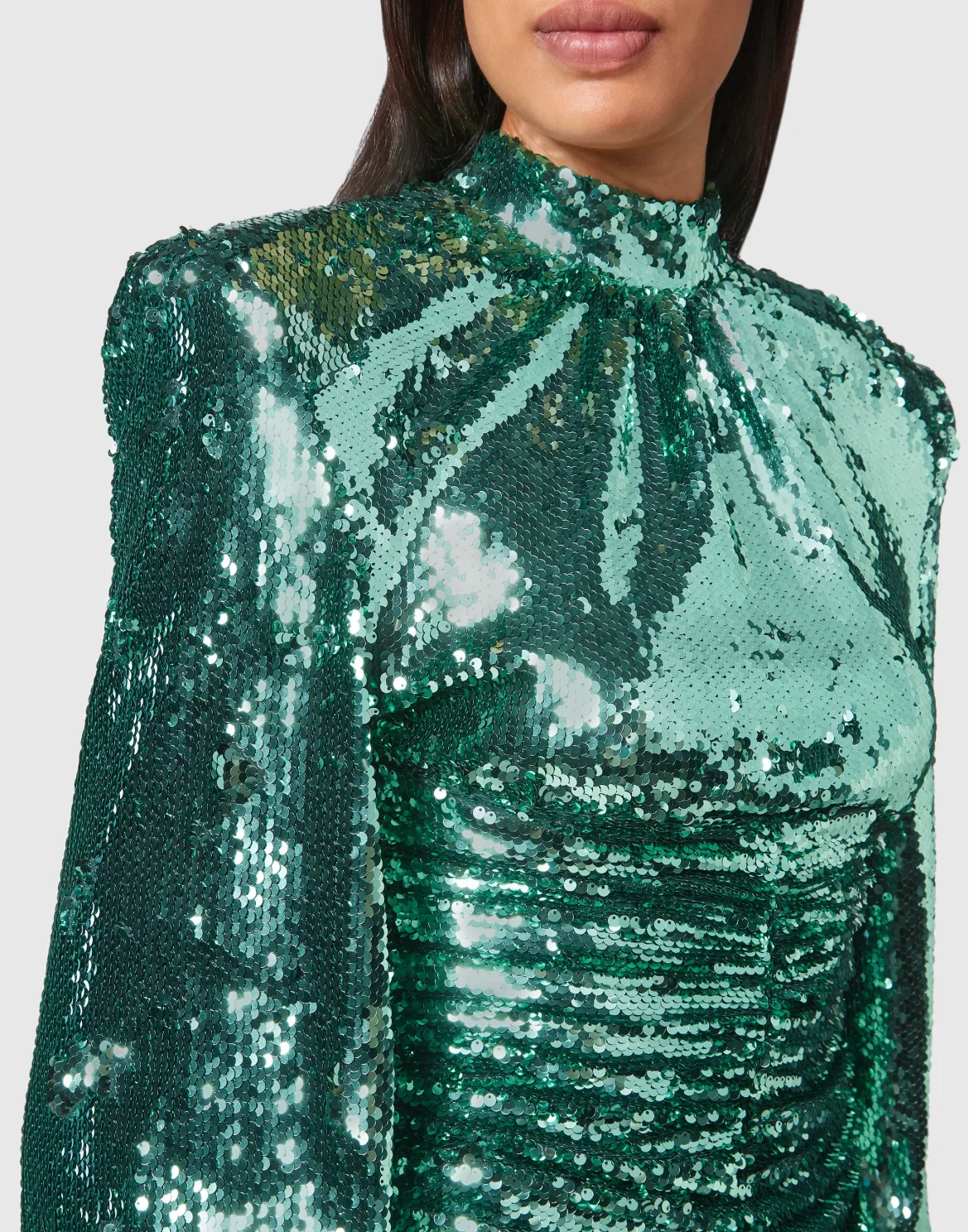 Midi Dress with Crystals, цвет: Зеленый