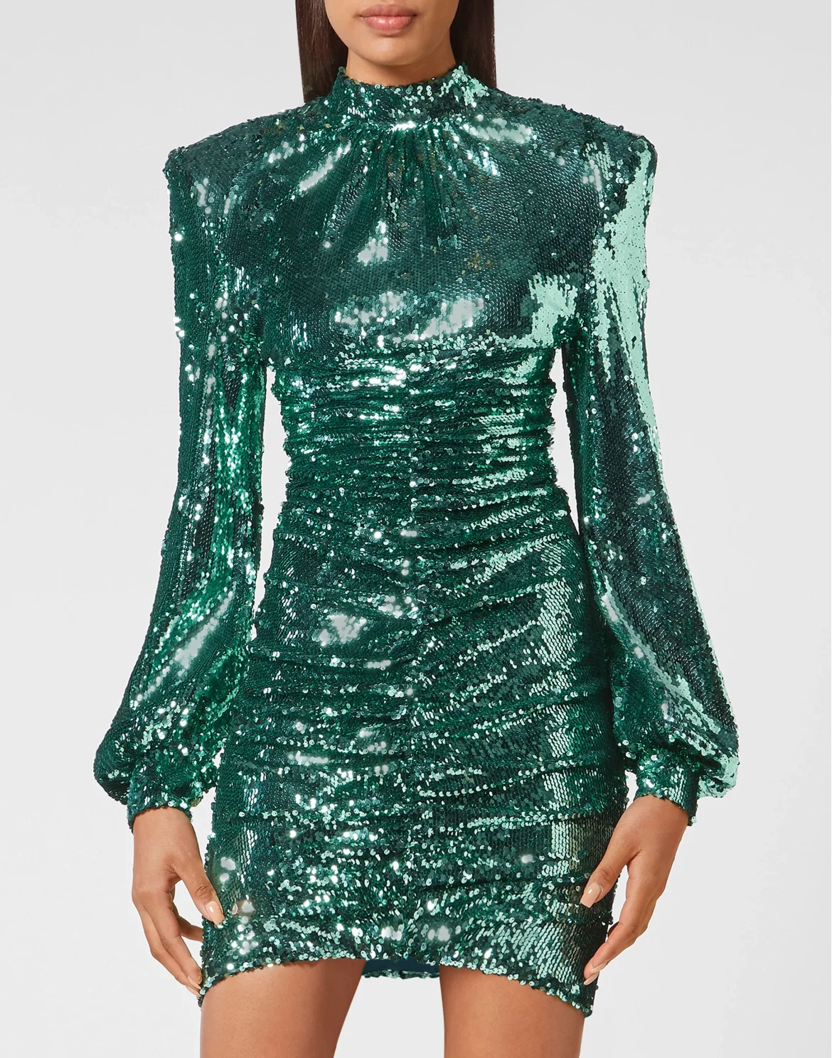 Midi Dress with Crystals, цвет: Зеленый