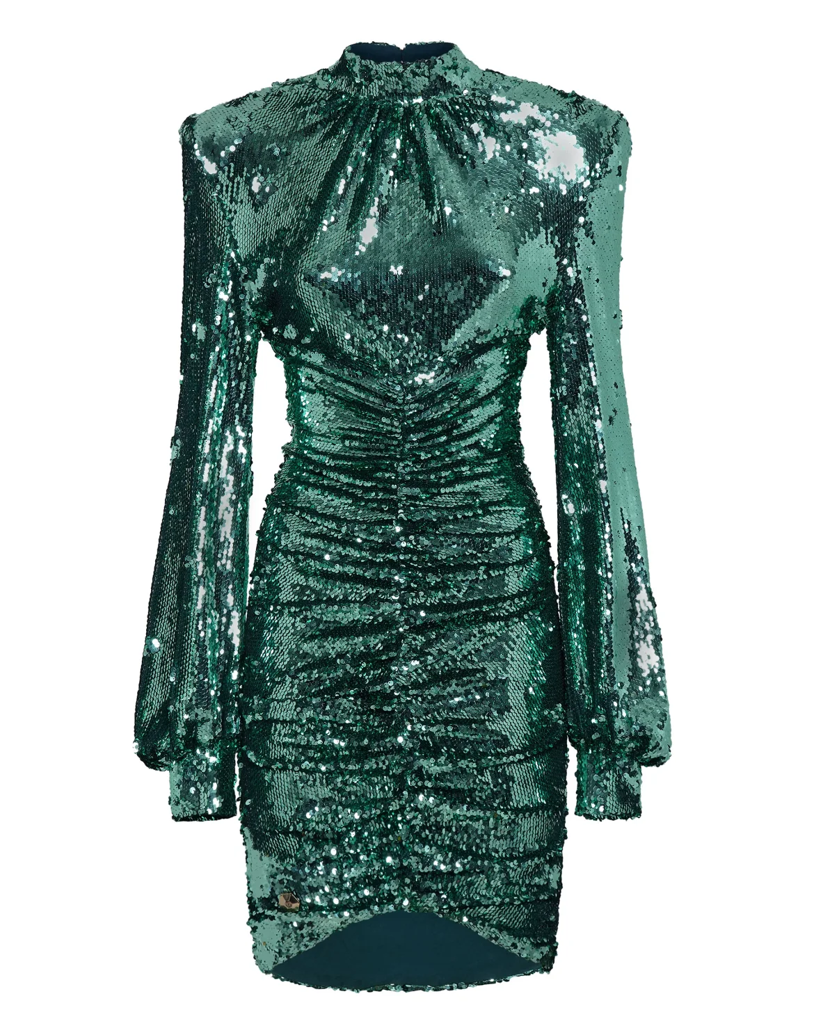 Midi Dress with Crystals, цвет: Зеленый