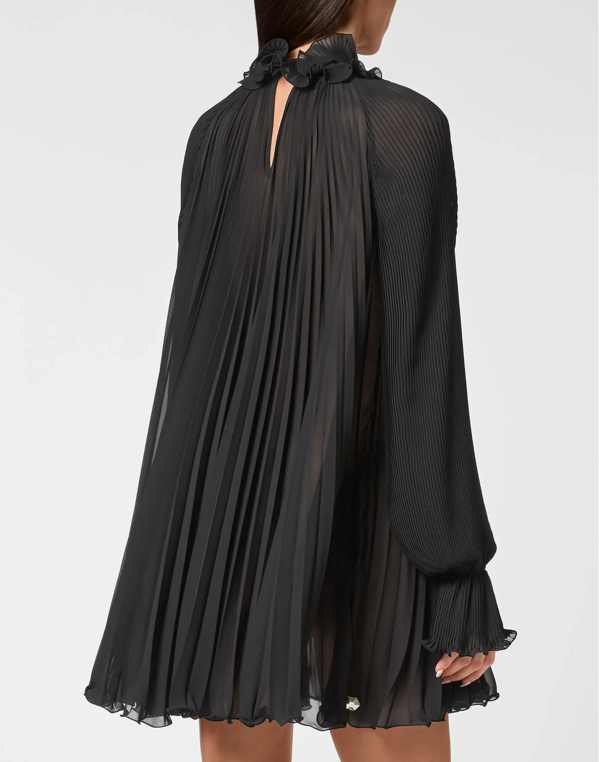 Mini Dress Plisse, цвет: Черный
