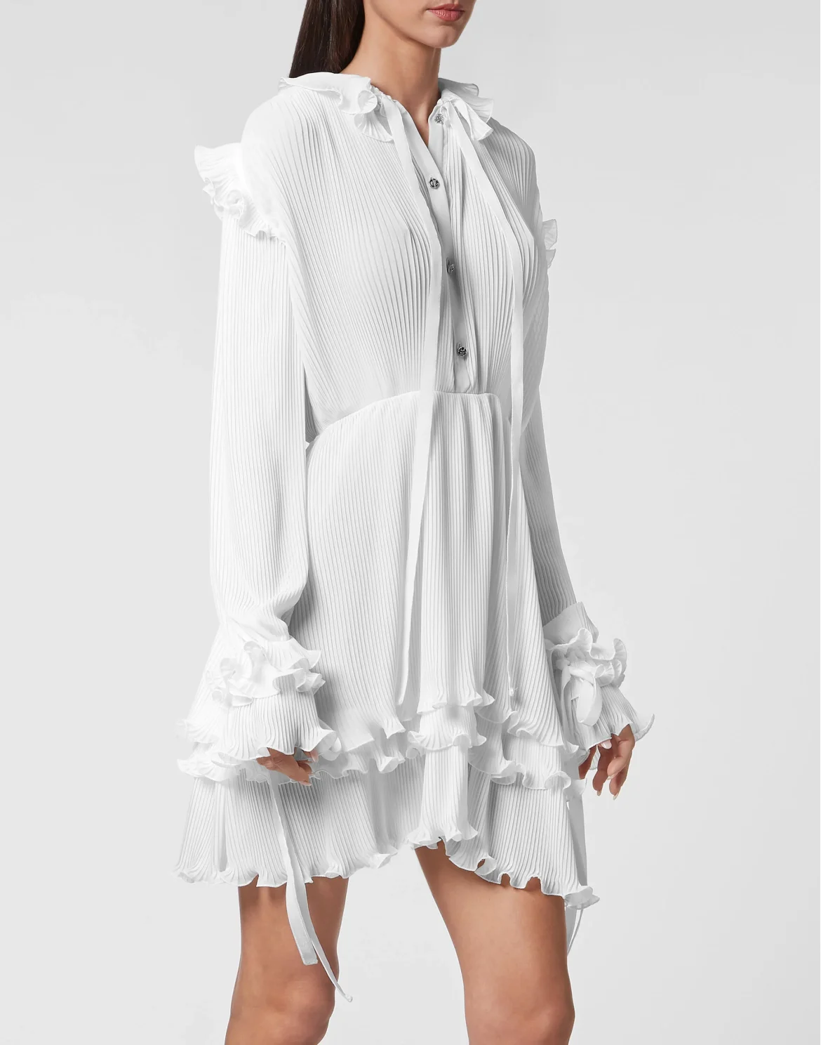 Midi Dress Plisse, цвет: Белый