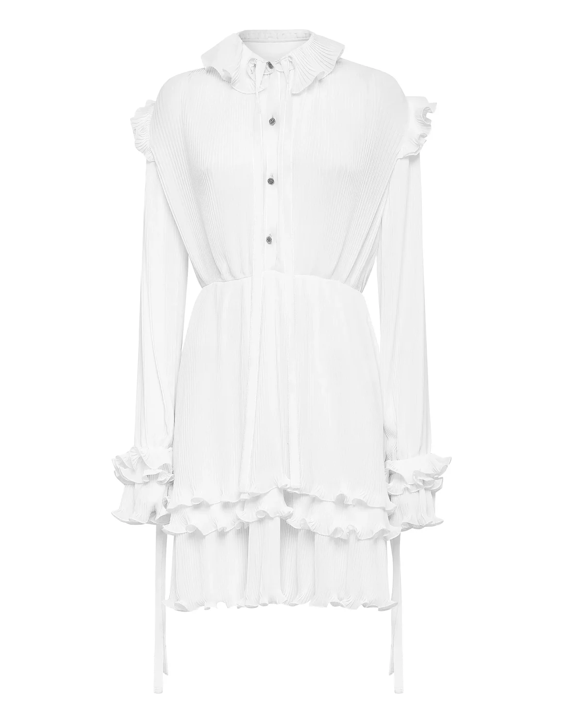 Midi Dress Plisse, цвет: Белый