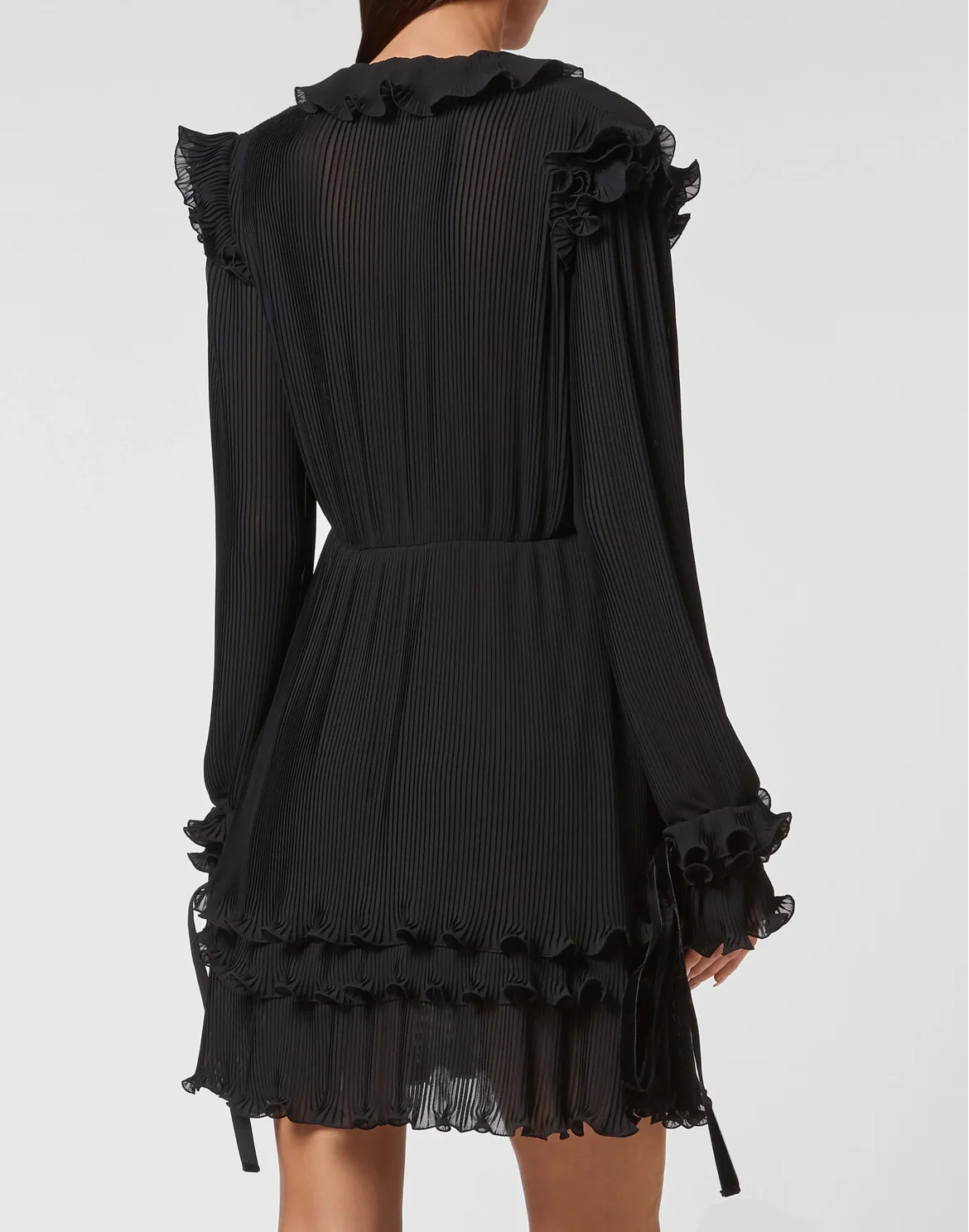Midi Dress Plisse, цвет: Черный