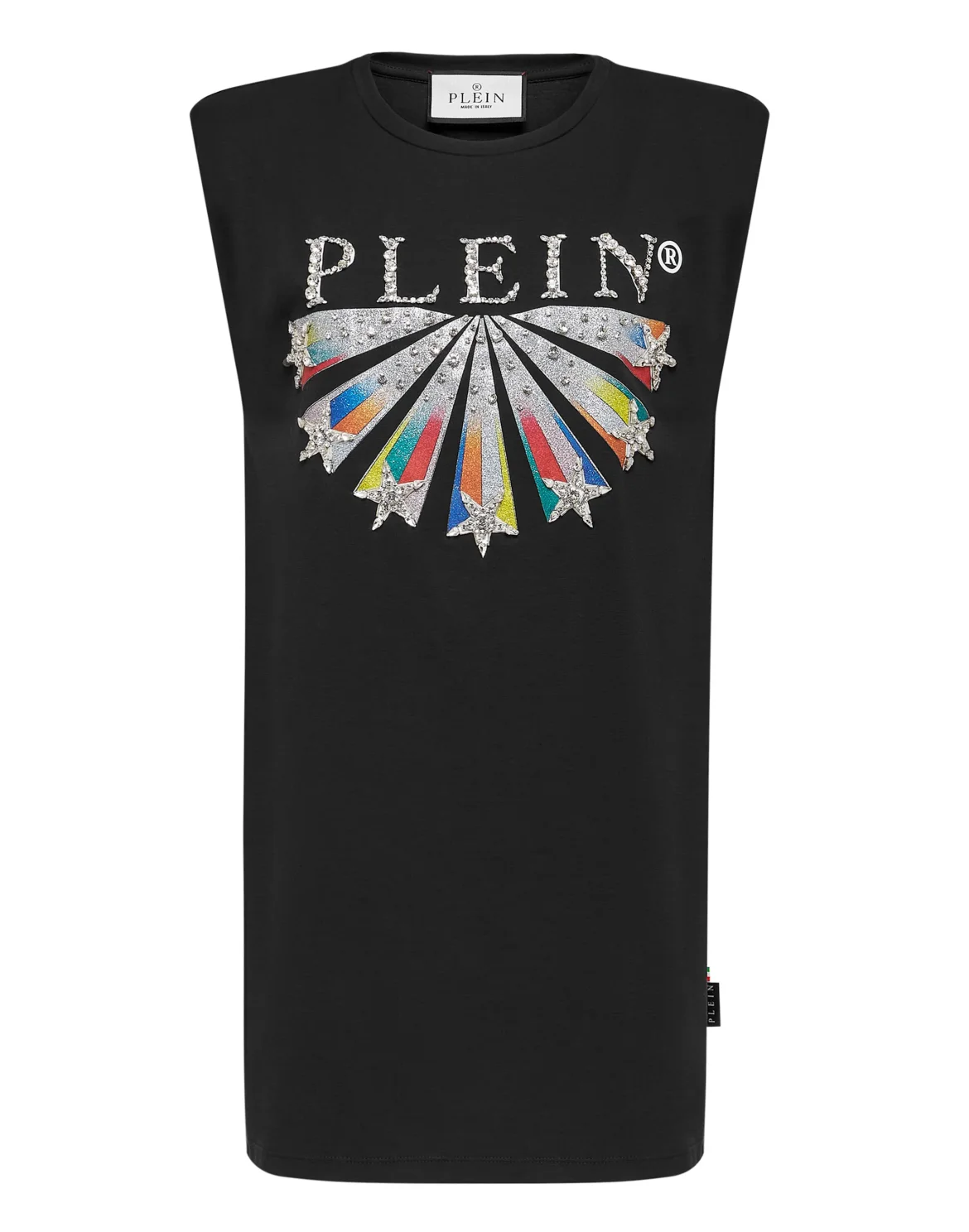 T-shirt Dress Stars with Crystals, цвет: Черный