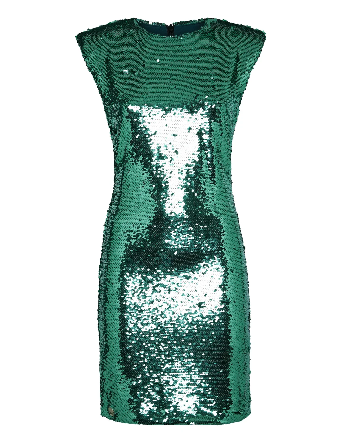 T-shirt Dress Sleeveless  with Crystals, цвет: Зеленый