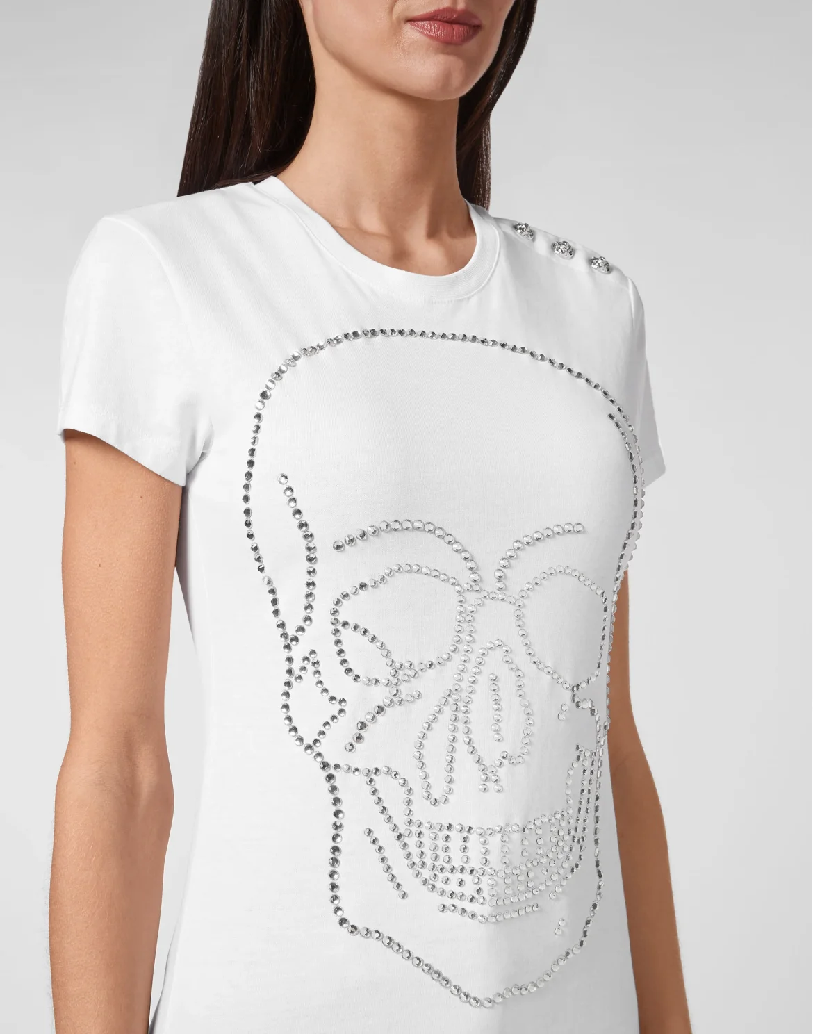 T-shirt Sexy Pure with Crystals, цвет: Белый
