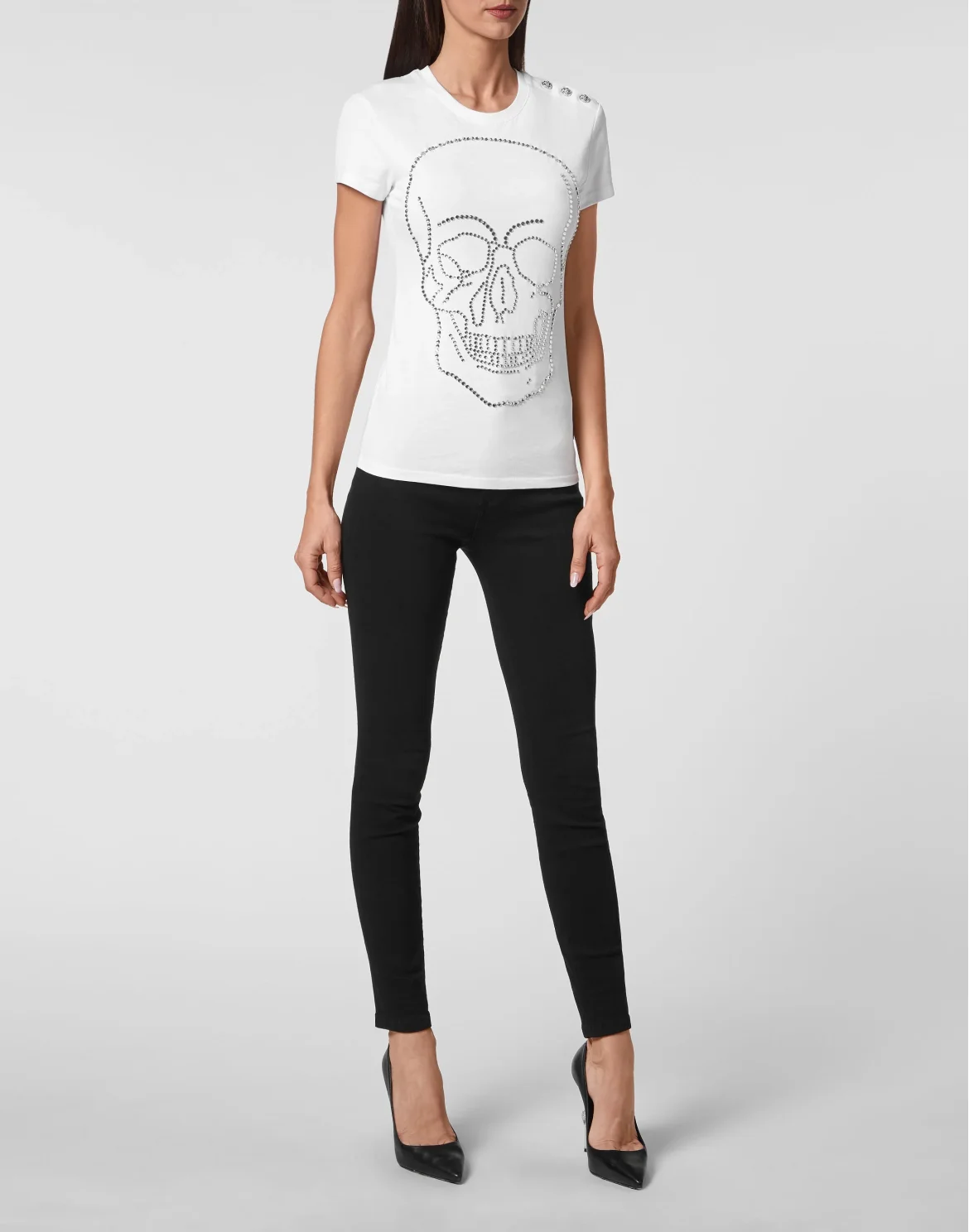 T-shirt Sexy Pure with Crystals, цвет: Белый