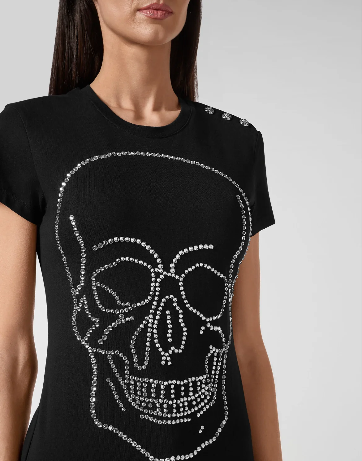 T-shirt Sexy Pure with Crystals, цвет: Черный