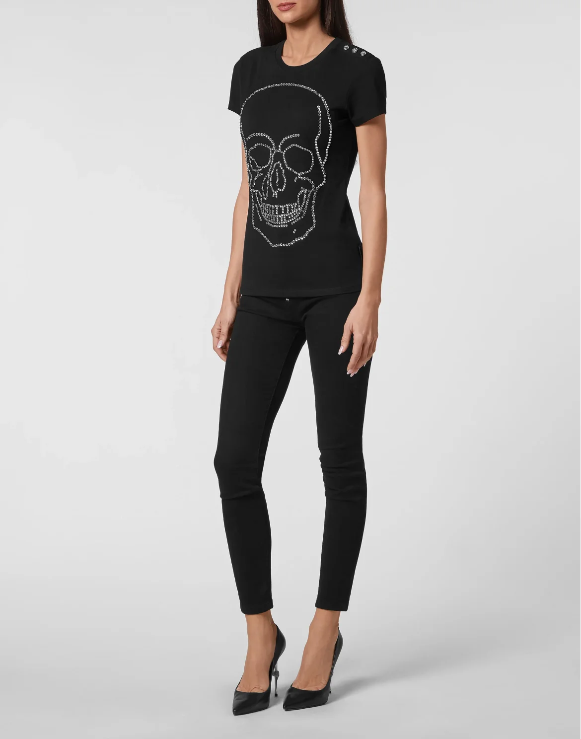 T-shirt Sexy Pure with Crystals, цвет: Черный