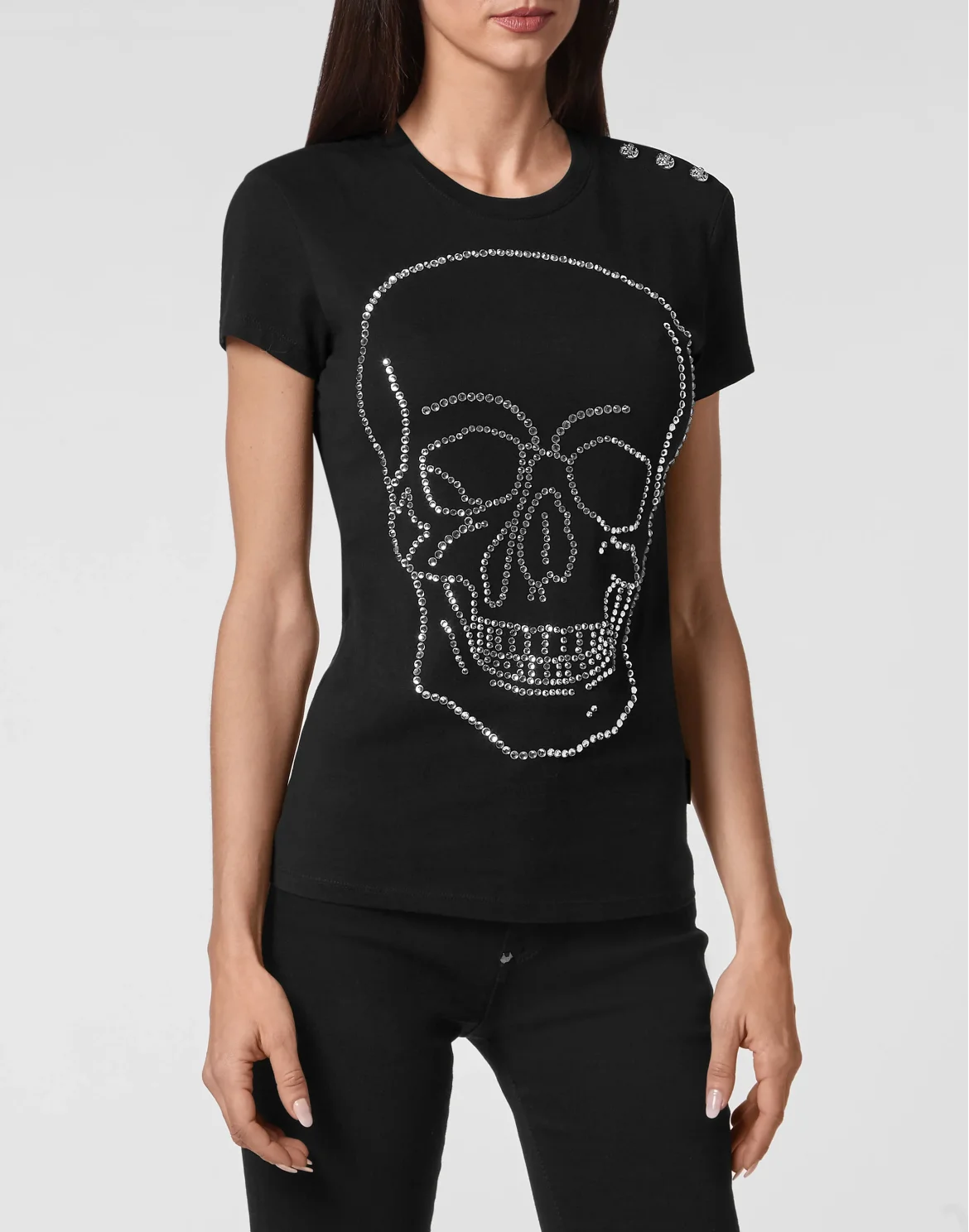 T-shirt Sexy Pure with Crystals, цвет: Черный