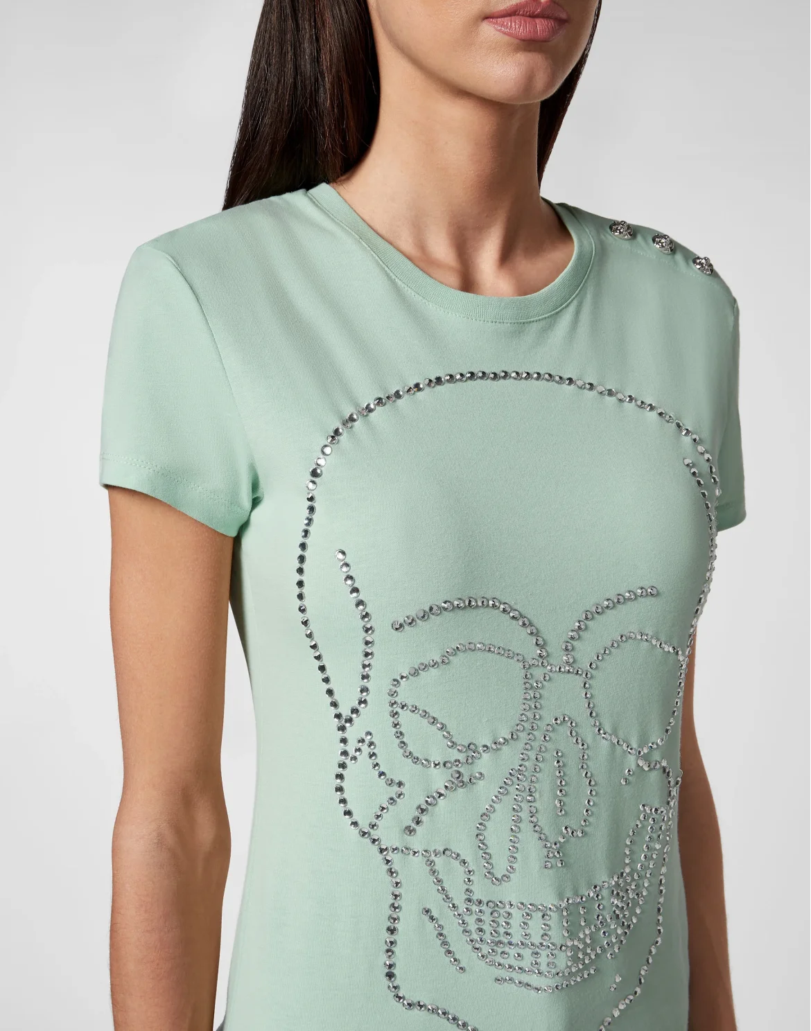 T-shirt Sexy Pure with Crystals, цвет: Зеленый