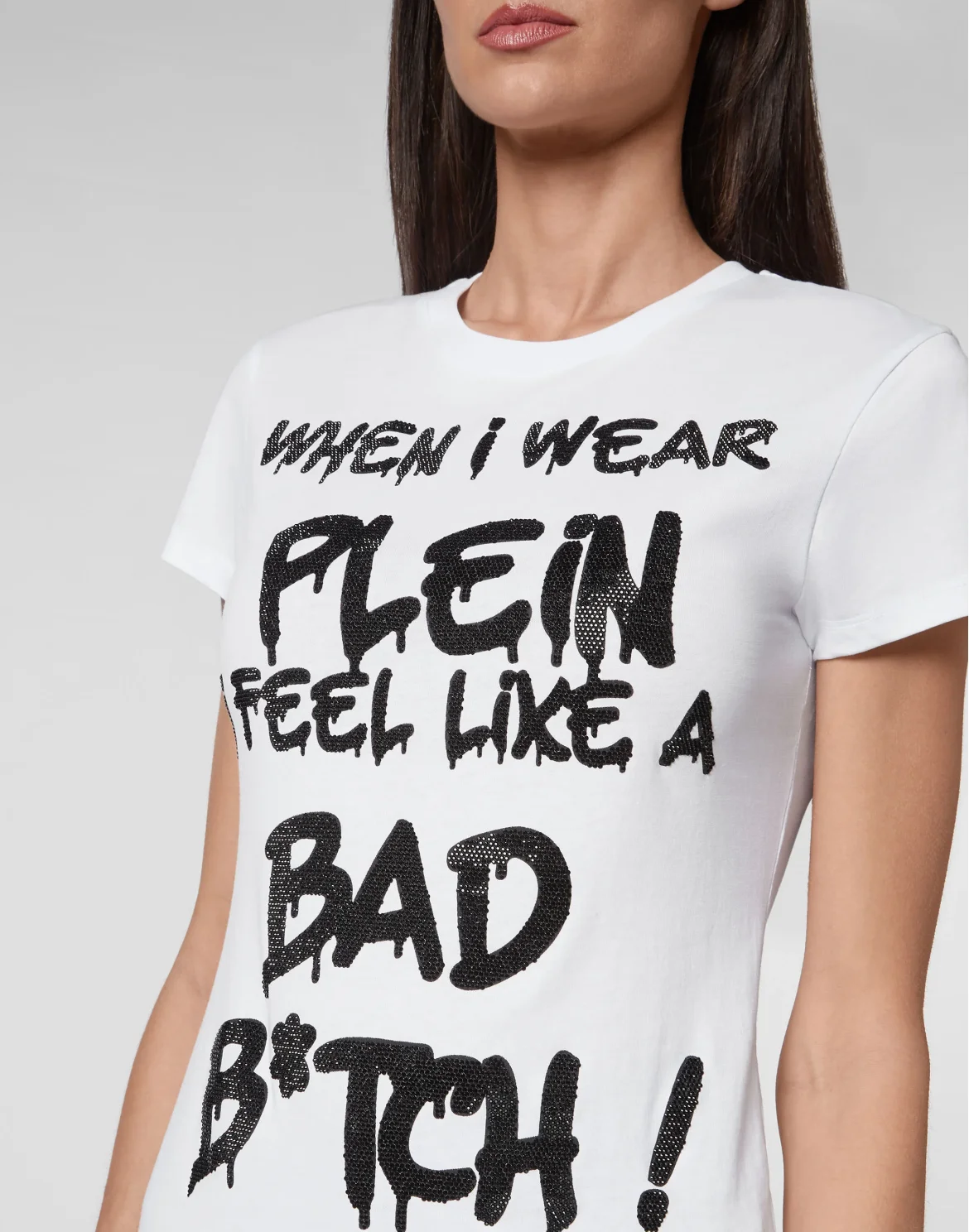 T-shirt Sexy Pure with Crystals, цвет: Белый