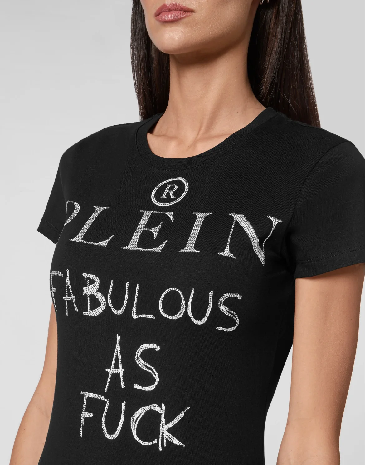 T-shirt Sexy Pure with Crystals, цвет: Черный
