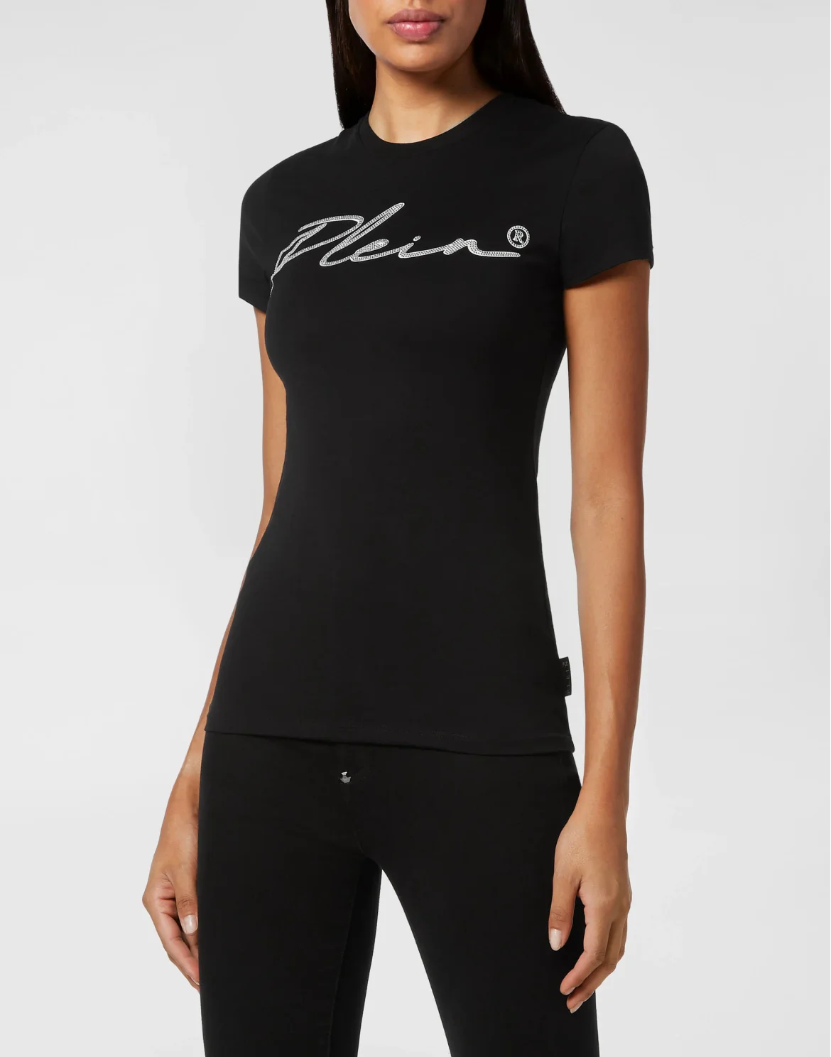 T-shirt Sexy Pure with Crystals, цвет: Черный