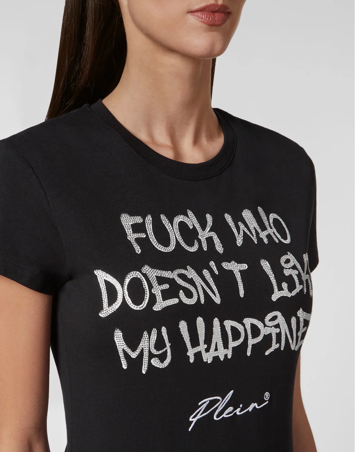 T-shirt Sexy Pure with Crystals, цвет: Черный