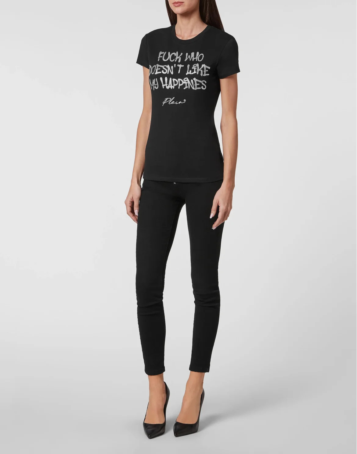 T-shirt Sexy Pure with Crystals, цвет: Черный