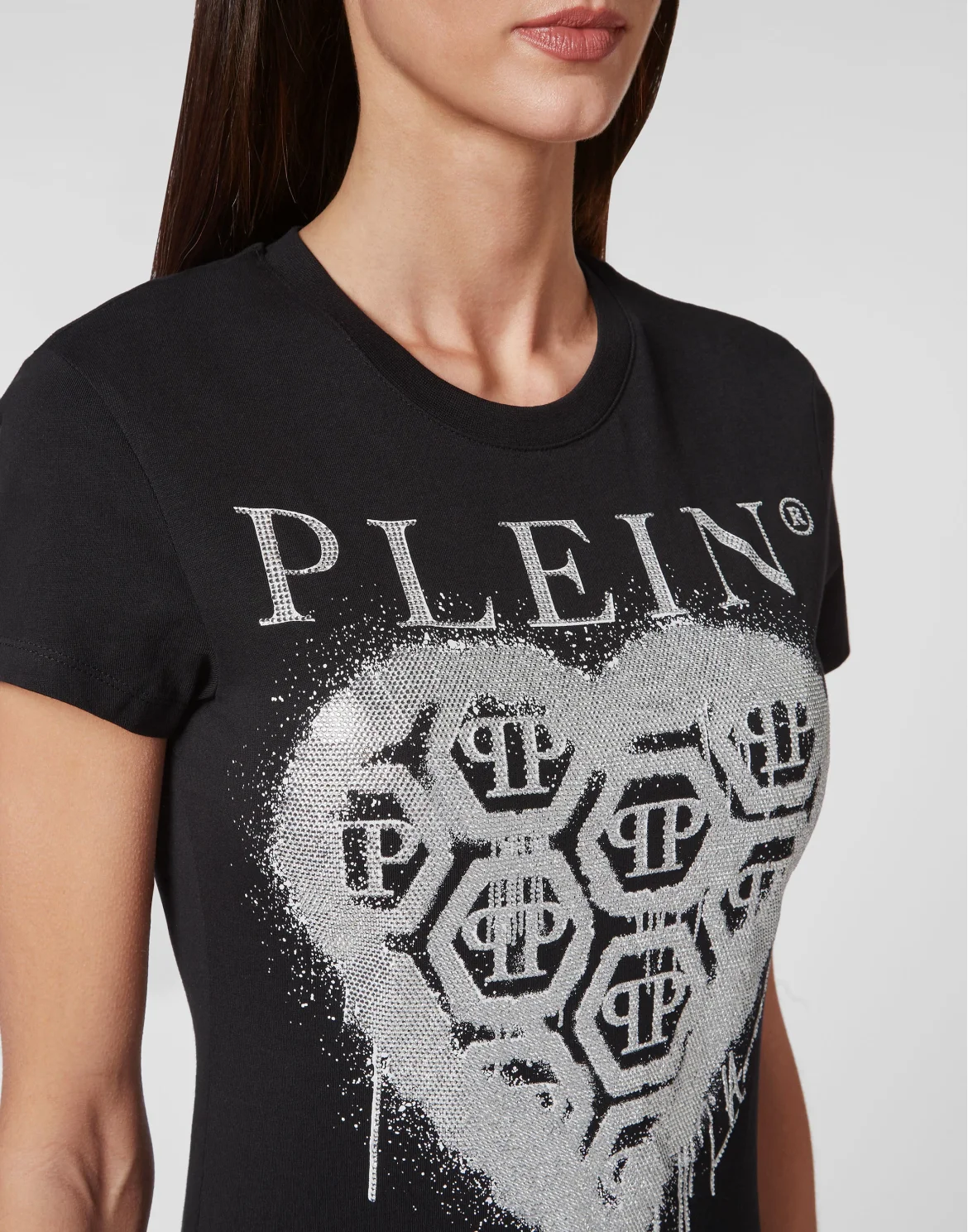 T-shirt Sexy Pure with Crystals, цвет: Черный