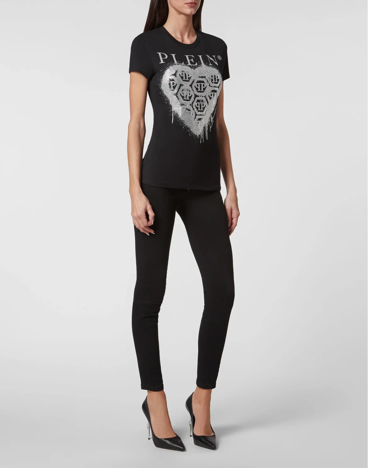 T-shirt Sexy Pure with Crystals, цвет: Черный