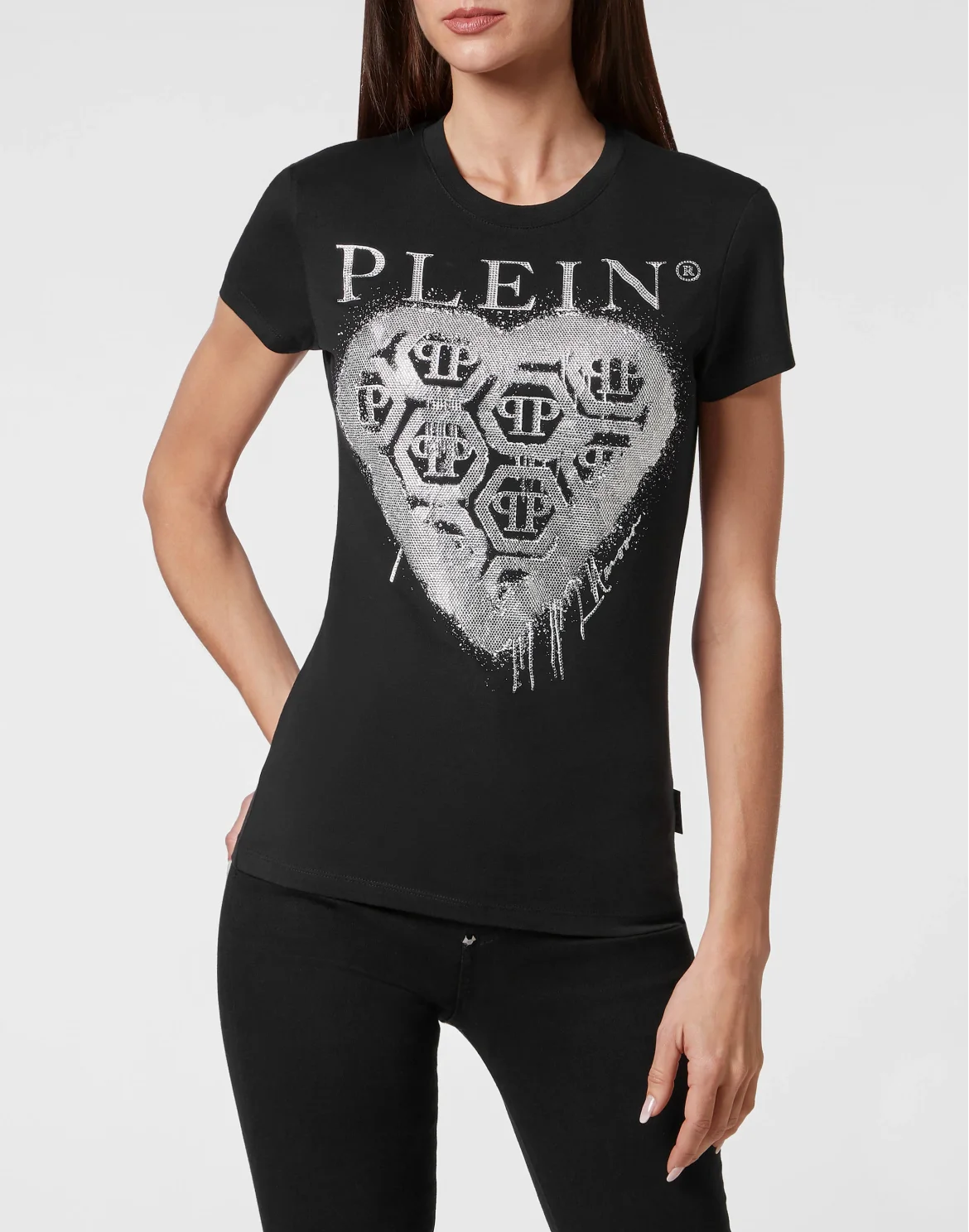 T-shirt Sexy Pure with Crystals, цвет: Черный