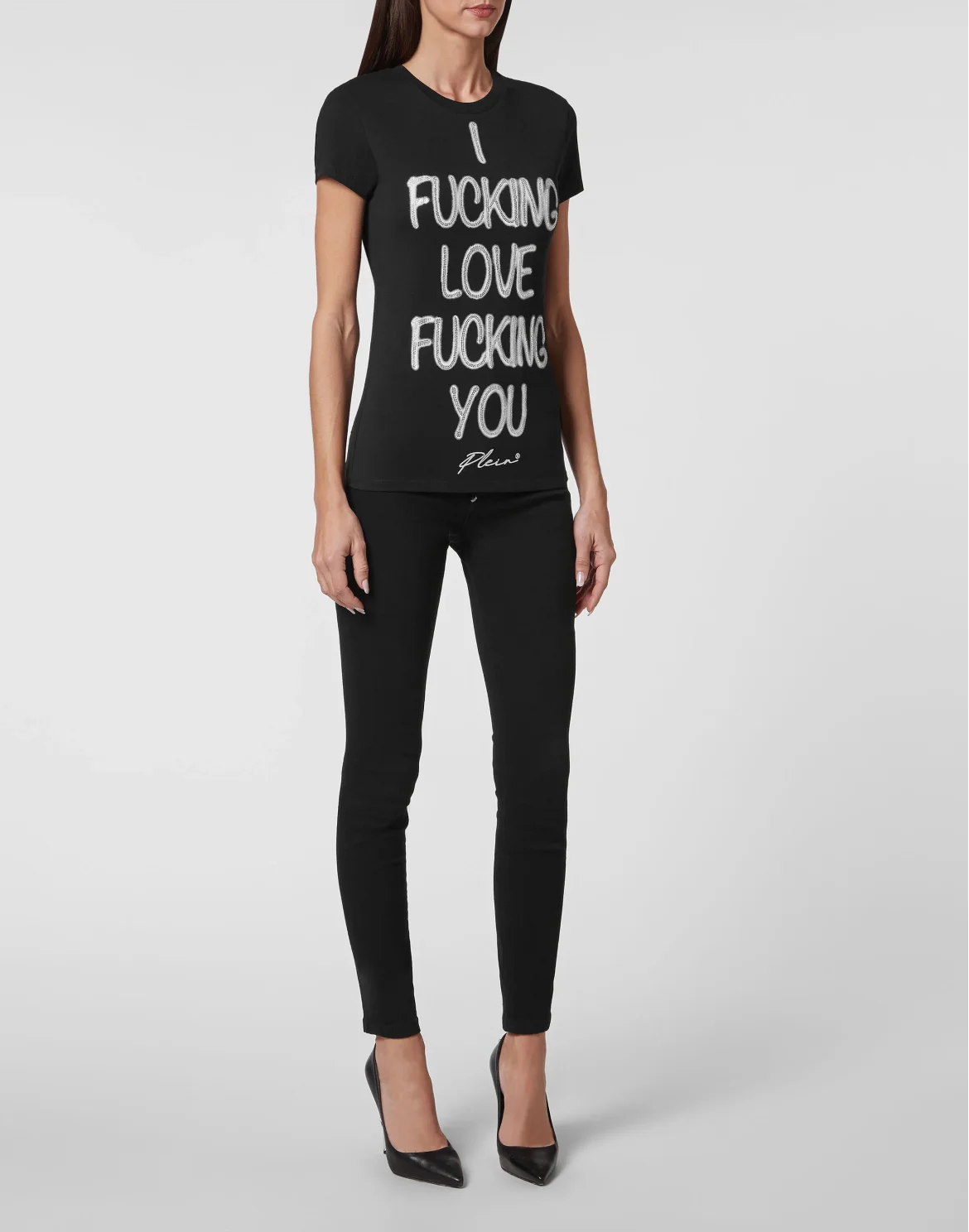 T-shirt Sexy Pure with Crystals, цвет: Черный