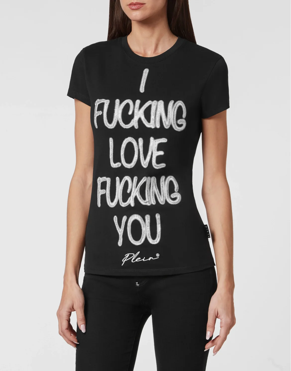 T-shirt Sexy Pure with Crystals, цвет: Черный