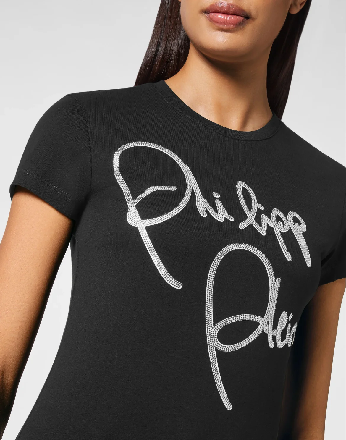 T-shirt Sexy Pure with Crystals, цвет: Черный
