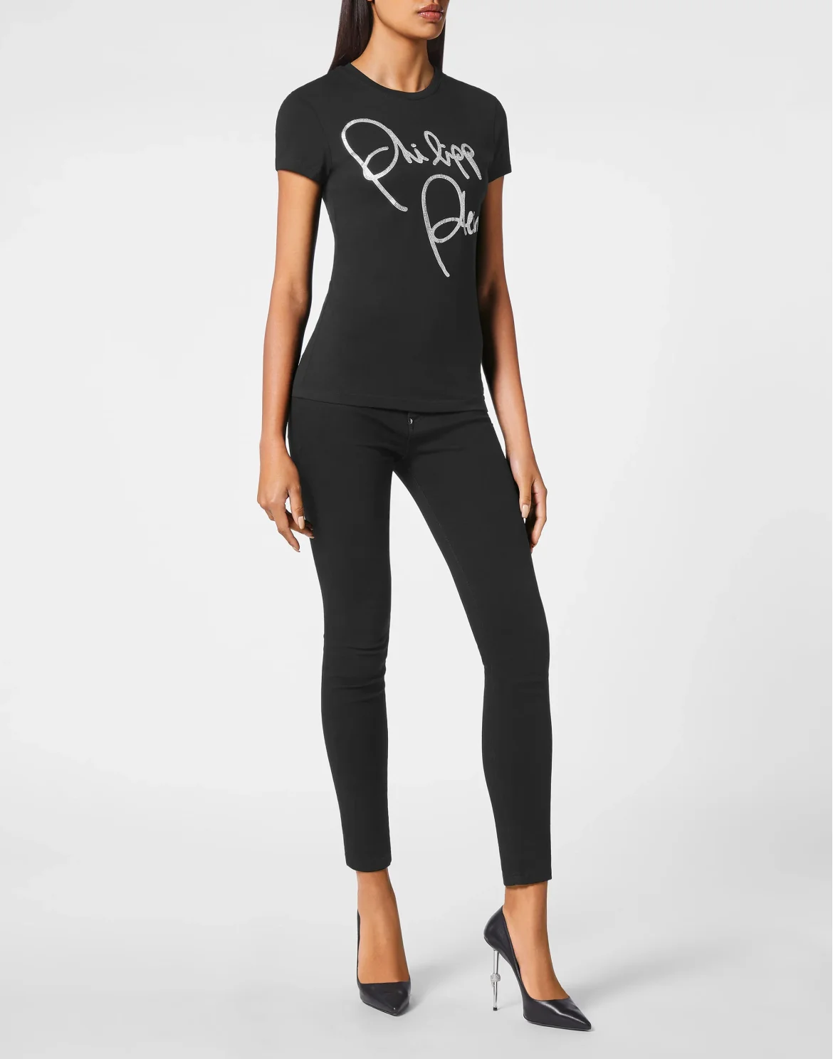 T-shirt Sexy Pure with Crystals, цвет: Черный