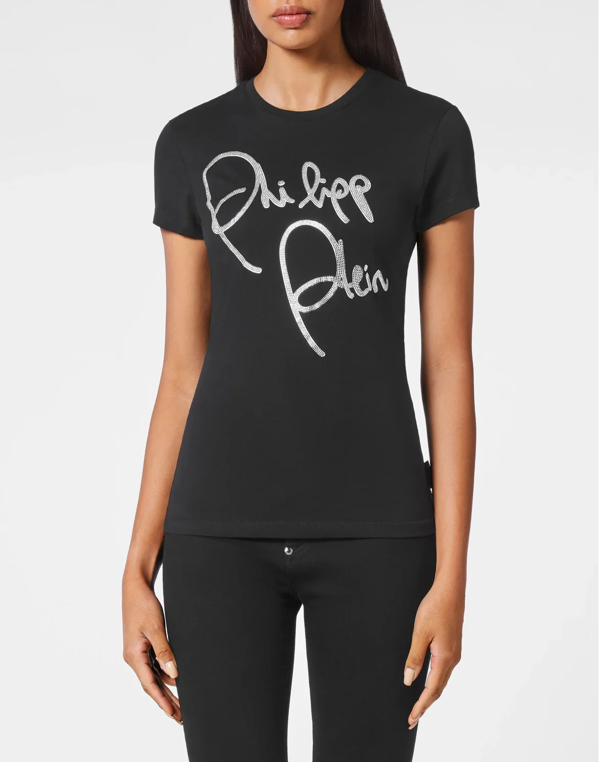 T-shirt Sexy Pure with Crystals, цвет: Черный
