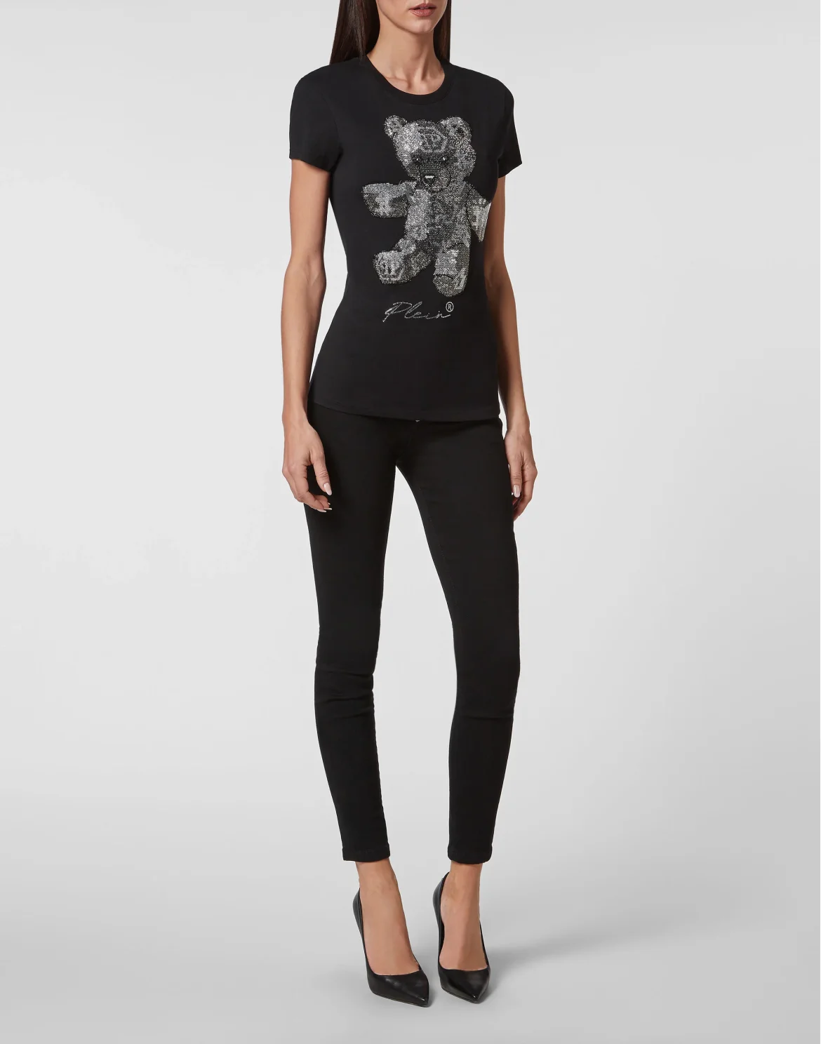 T-shirt Sexy Pure with Crystals, цвет: Черный