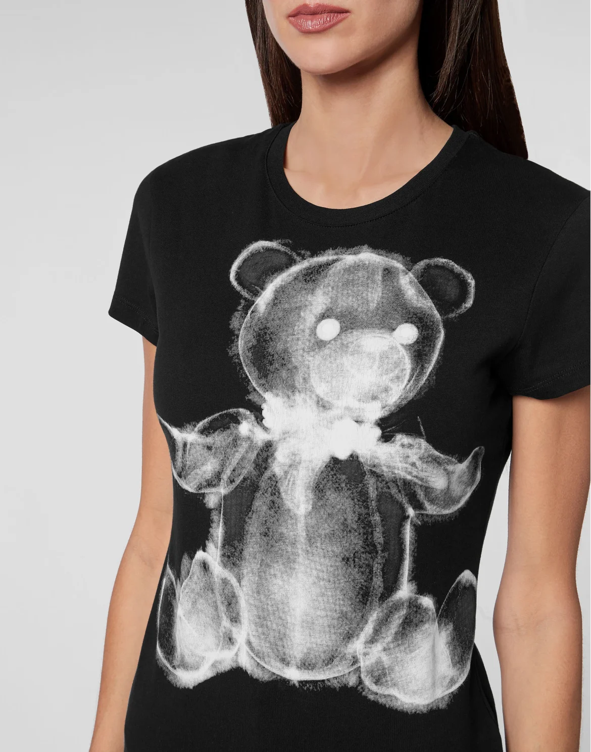 T-shirt Round Neck SS Teddy Bear, цвет: Черный