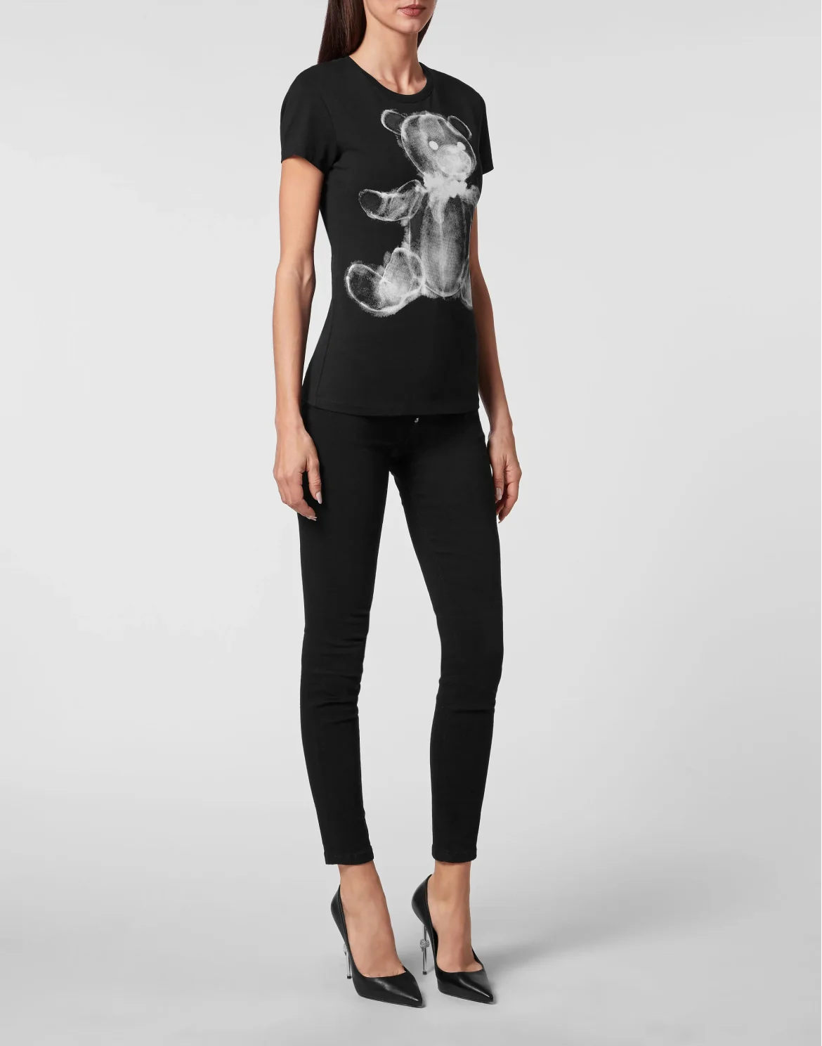 T-shirt Round Neck SS Teddy Bear, цвет: Черный