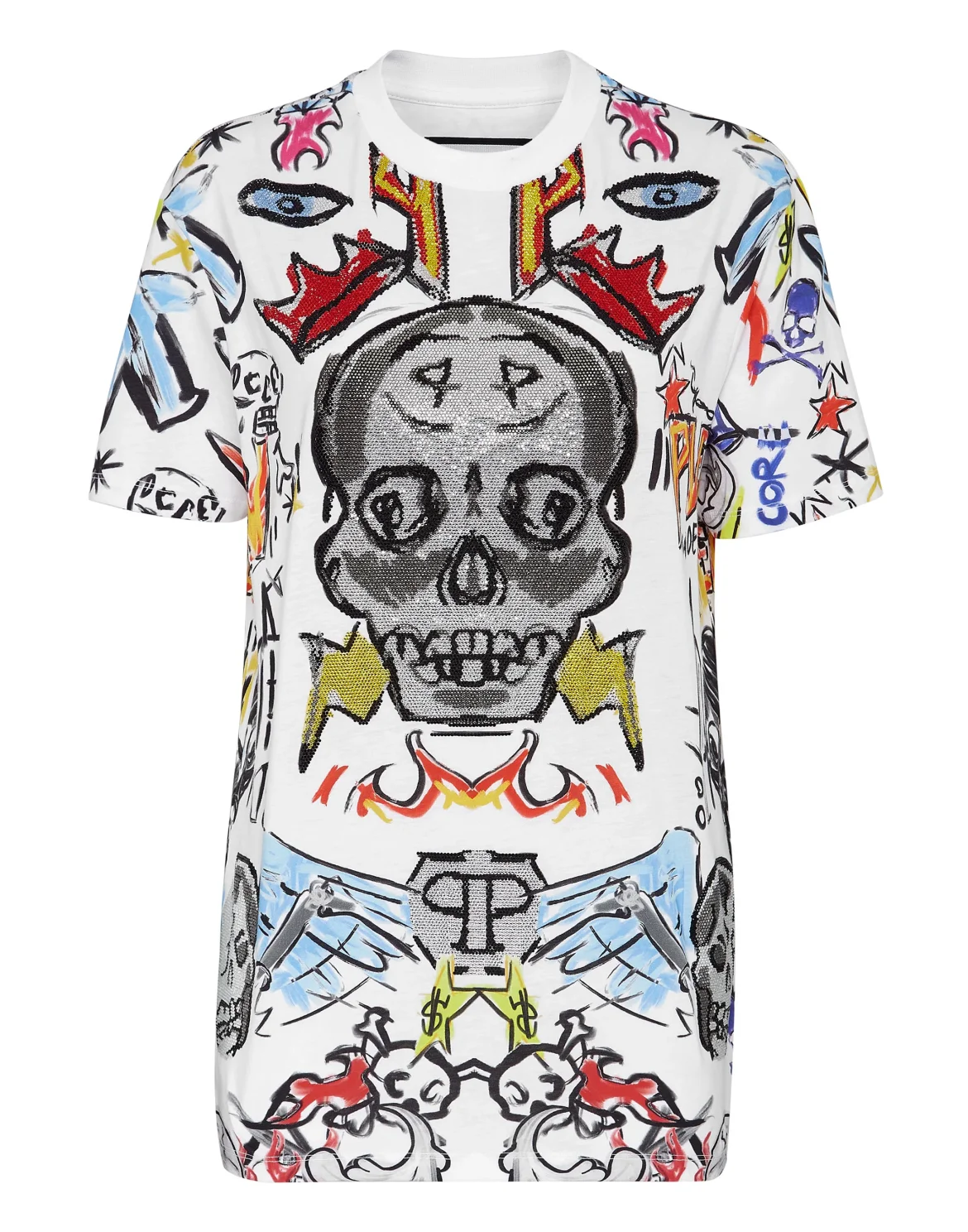 T-shirt Man Fit with Crystals, цвет: Мультиколор